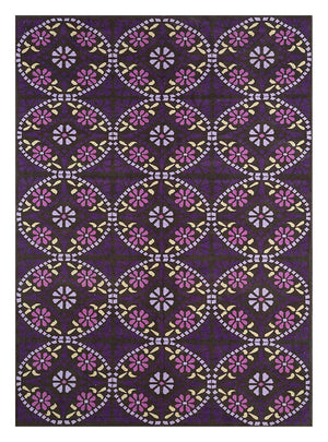 Sisalteppich - 270 x 180 cm - lila