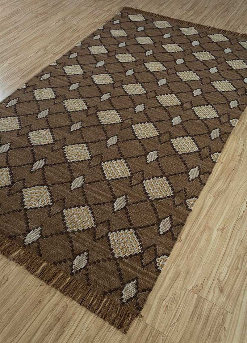 Wollteppich - 240 x 150 cm - braun