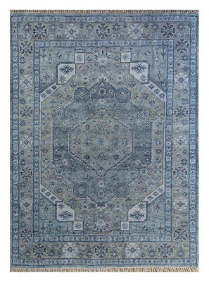 Tapis en laine - 300 x 200 cm - bleu foncé
