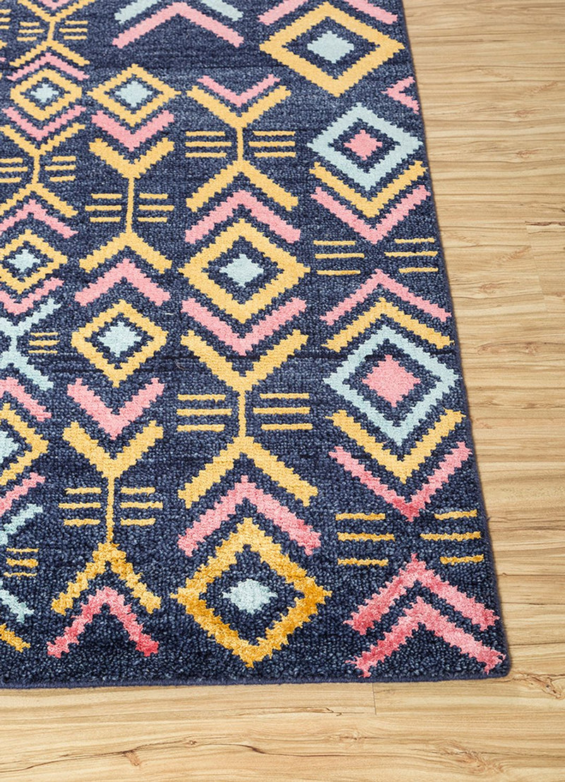 Wollteppich - 300 x 200 cm - blau