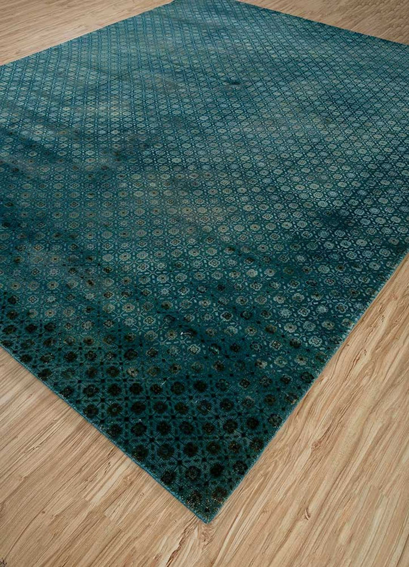 Wollteppich - 300 x 240 cm - petrolblau