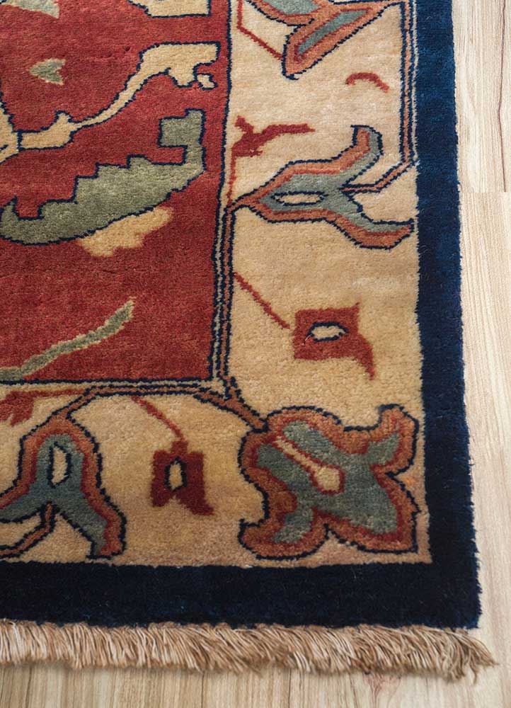 Wollteppich - 435 x 360 cm - blau