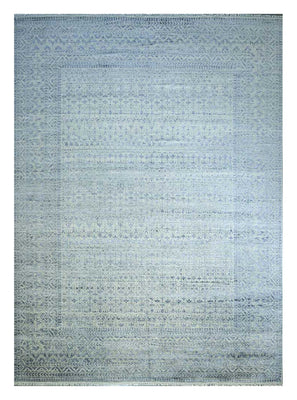 Tappeto di lana - 435 x 360 cm - blu chiaro