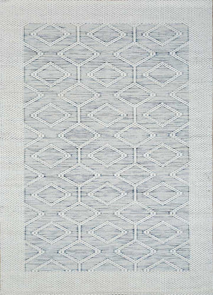 Wollteppich - 240 x 150 cm - hellblau