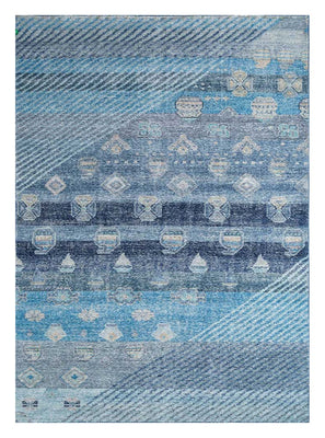 Tapis en laine - 240 x 150 cm - bleu