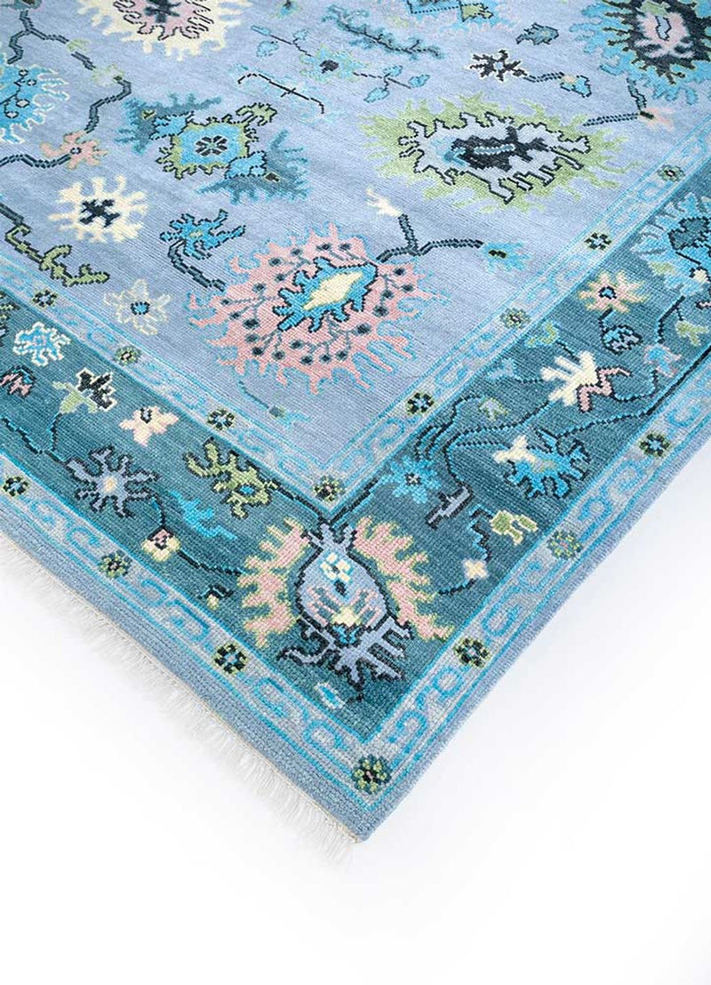 Wollteppich - 300 x 240 cm - türkis