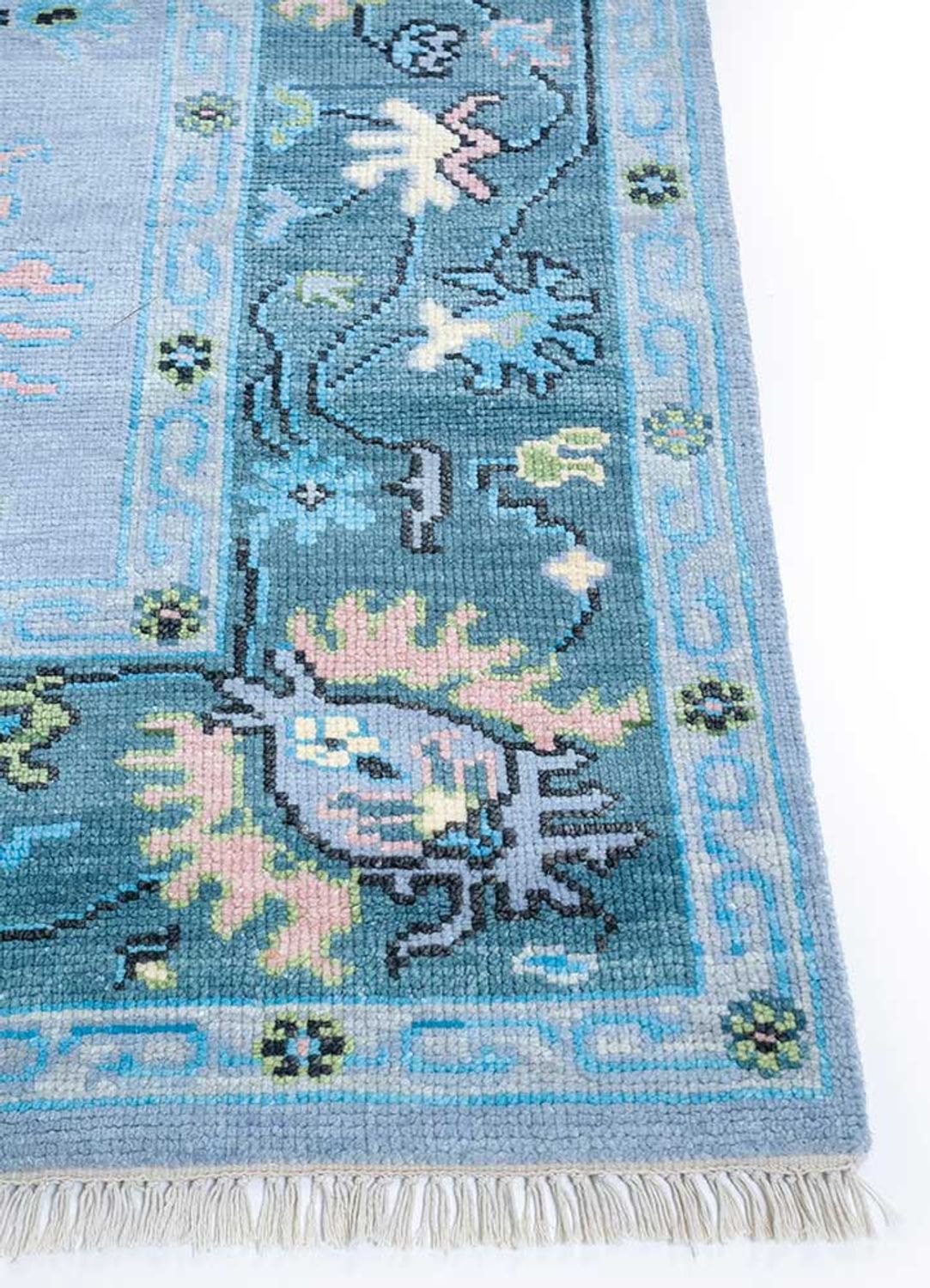 Wollteppich - 300 x 240 cm - türkis