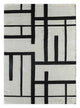 Wollteppich - 240 x 150 cm - schwarz-weiß