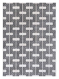 Tapis en laine - 330 x 240 cm - noir et blanc