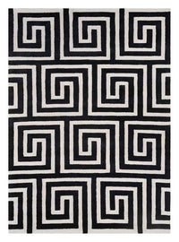 Tapis en laine - 330 x 240 cm - noir et blanc