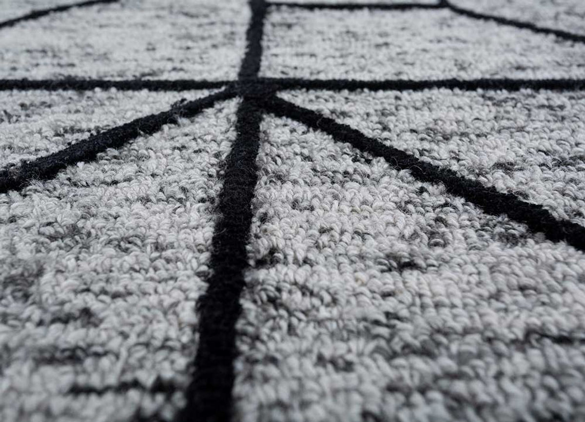 Wollteppich - 330 x 240 cm - grau