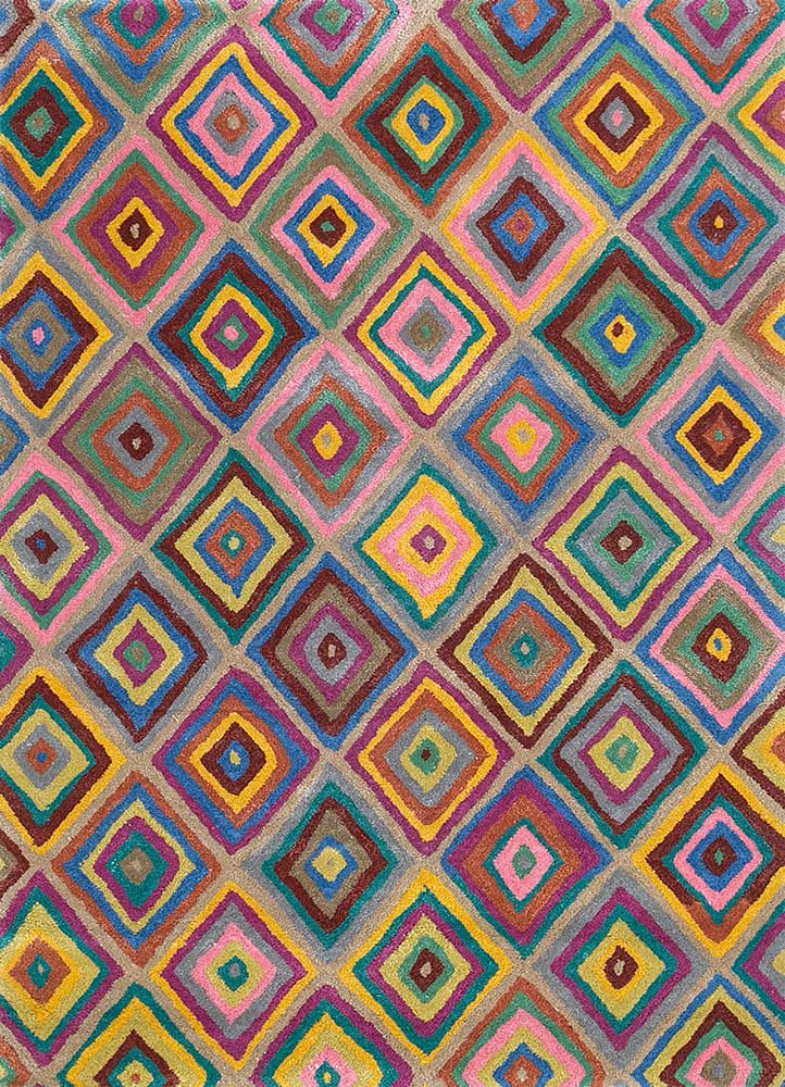 Wollteppich - 165 x 105 cm - gold