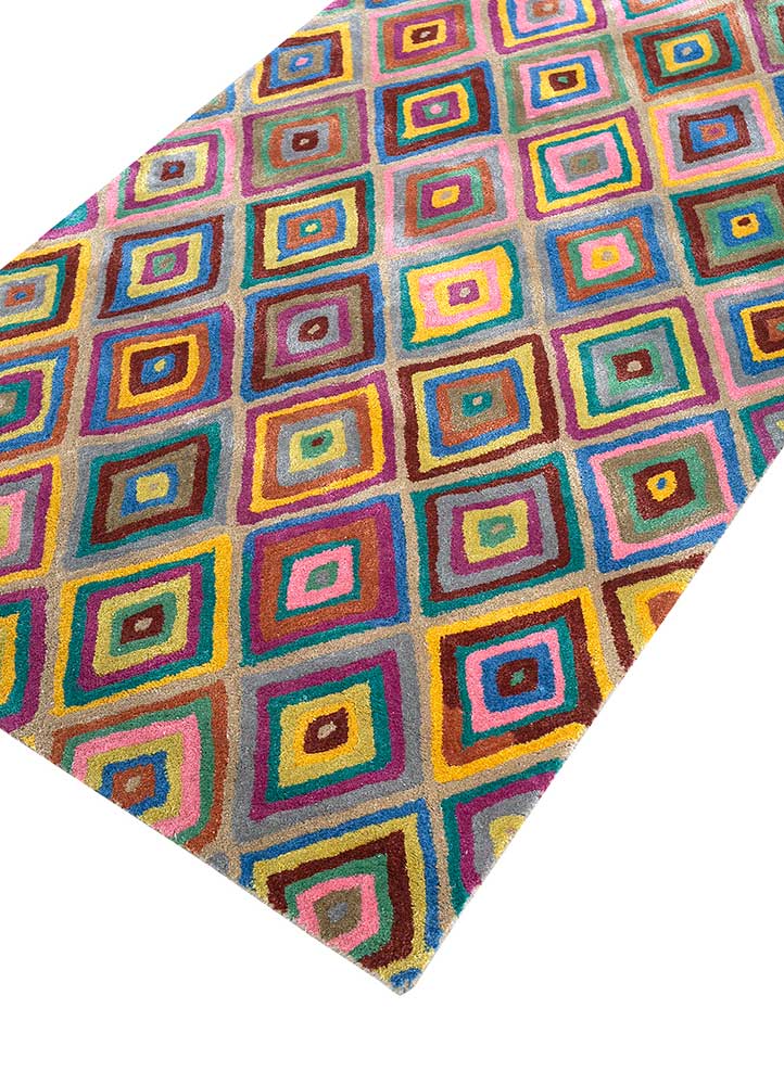 Wollteppich - 165 x 105 cm - gold