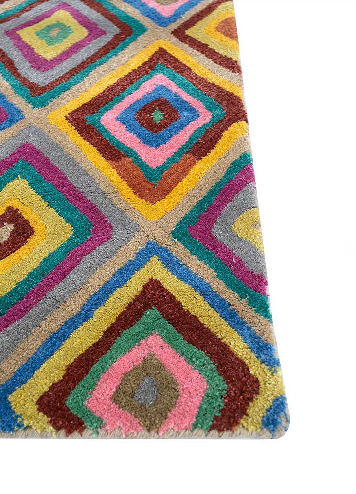 Wollteppich - 165 x 105 cm - gold