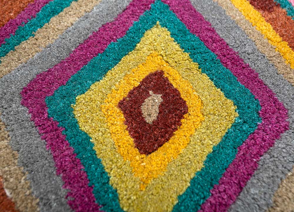 Wollteppich - 165 x 105 cm - gold