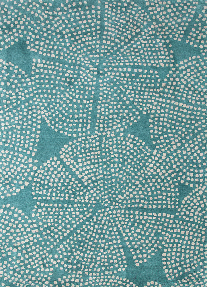 Wollteppich - 240 x 300 cm - türkis