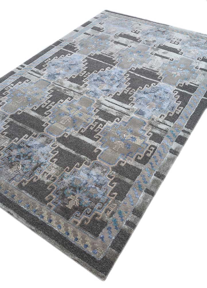Wollteppich - 240 x 150 cm - grau