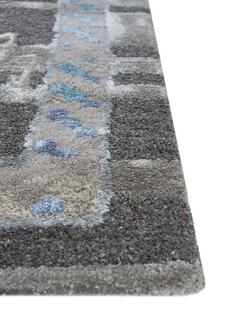 Wollteppich - 240 x 150 cm - grau