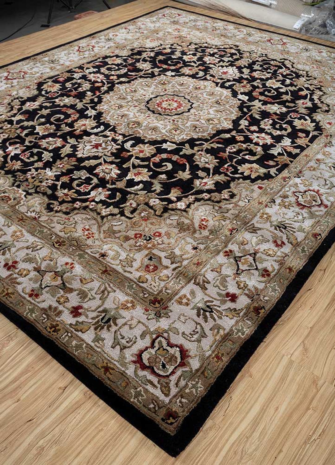 Wollteppich - 300 x 240 cm - dunkelblau