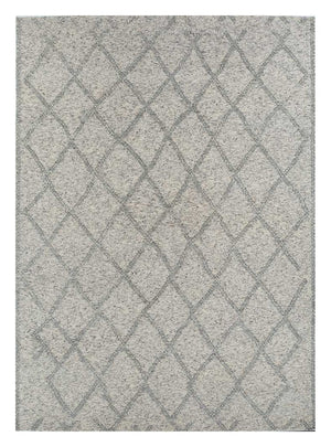 Wollteppich - 300 x 240 cm - silber