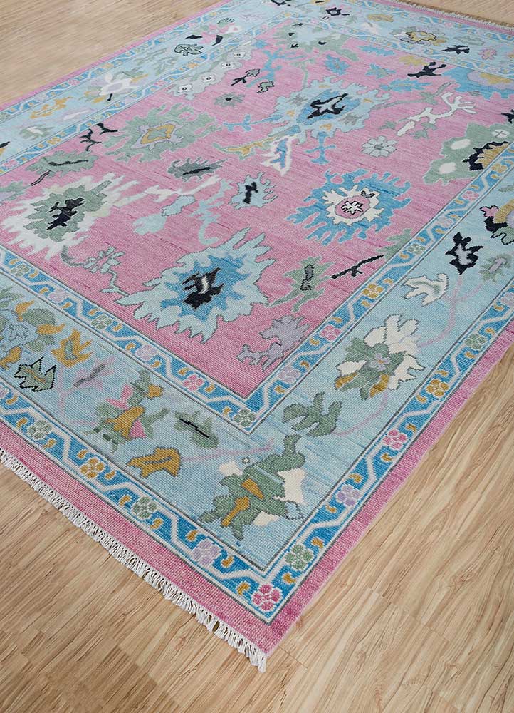 Wollteppich - 270 x 180 cm - rosa