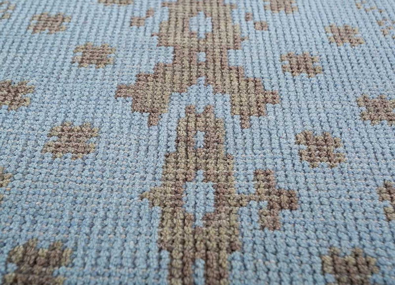 Wollteppich - 150 x 240 cm - seeblau