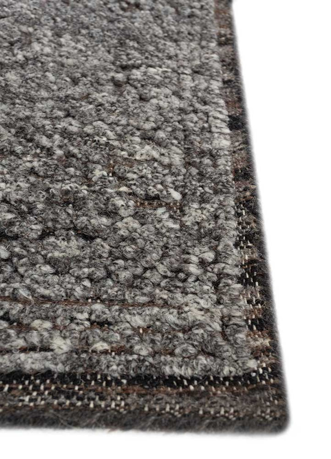 Wollteppich - 300 x 240 cm - silber