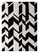 Wollteppich - 235 x 148 cm - schwarz-weiß