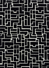 Tappeto di lana - 270 x 180 cm - bianco e nero