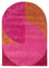Wollteppich sonderform  - 270 x 180 cm - rosa