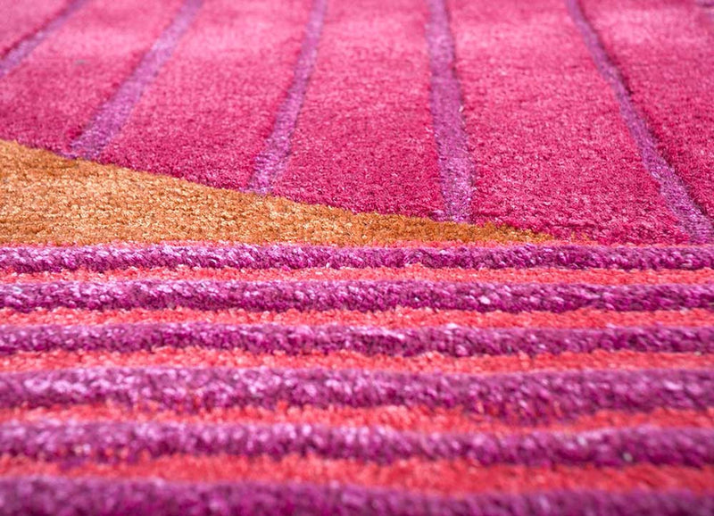 Wollteppich sonderform  - 270 x 180 cm - rosa