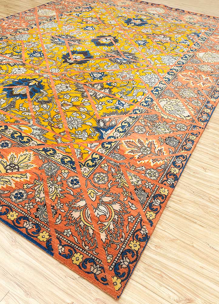 Wollteppich - 300 x 240 cm - gold