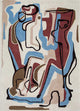 Wollteppich - 90 x 60 cm - mehrfarbig