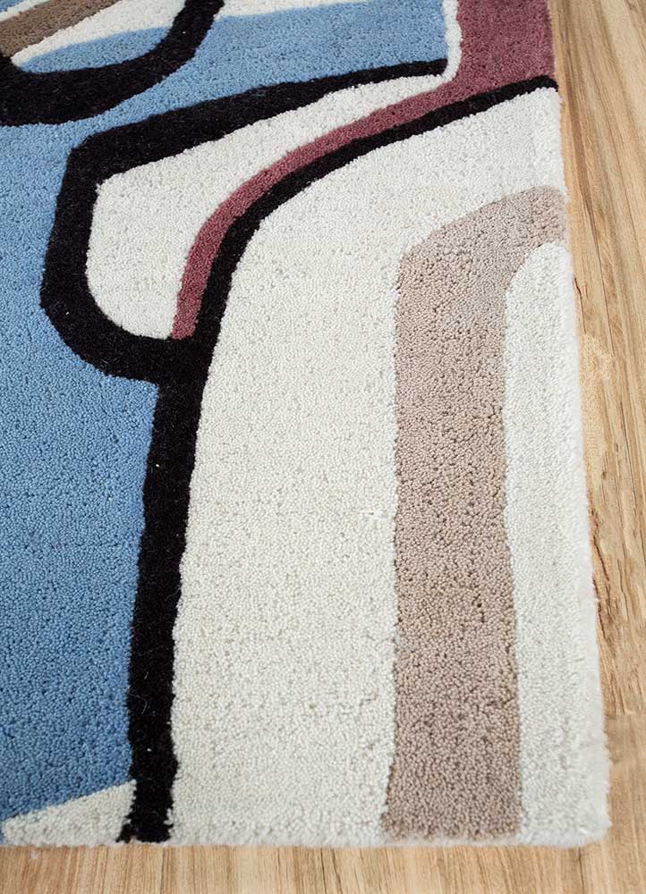 Wollteppich - 90 x 60 cm - mehrfarbig