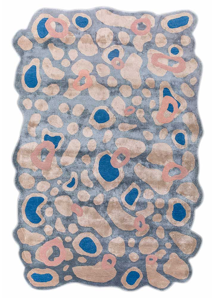 Designer Teppich sonderform  - 180 x 270 cm - blau