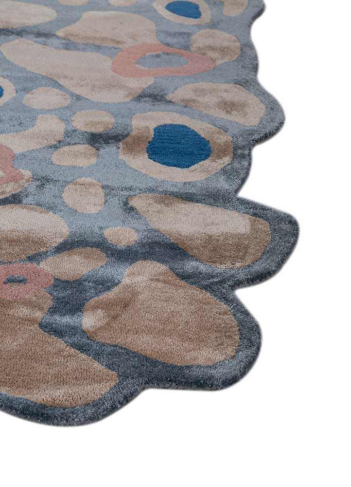 Designer Teppich sonderform  - 180 x 270 cm - blau