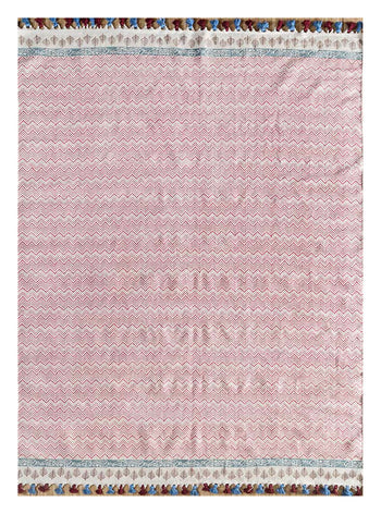 Kelim Teppich - Trendy - 300 x 180 cm - rosa