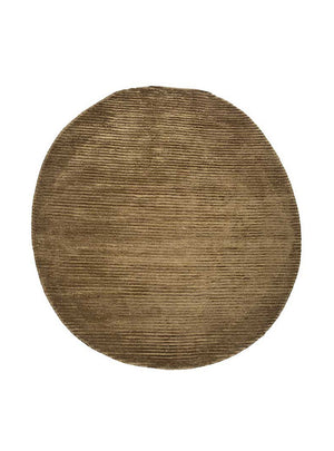 Wollteppich sonderform  - 210 x 165 cm - dunkelbeige
