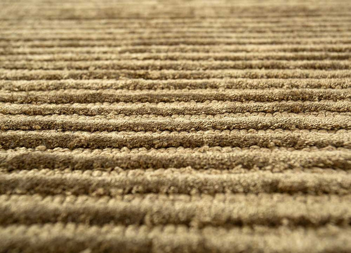 Wollteppich sonderform  - 210 x 165 cm - dunkelbeige