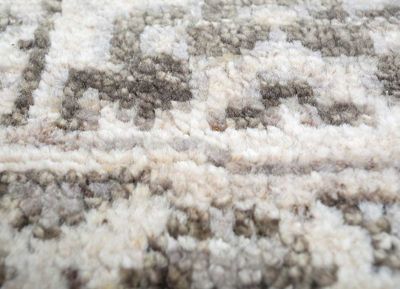 Wollteppich - 300 x 240 cm - silber