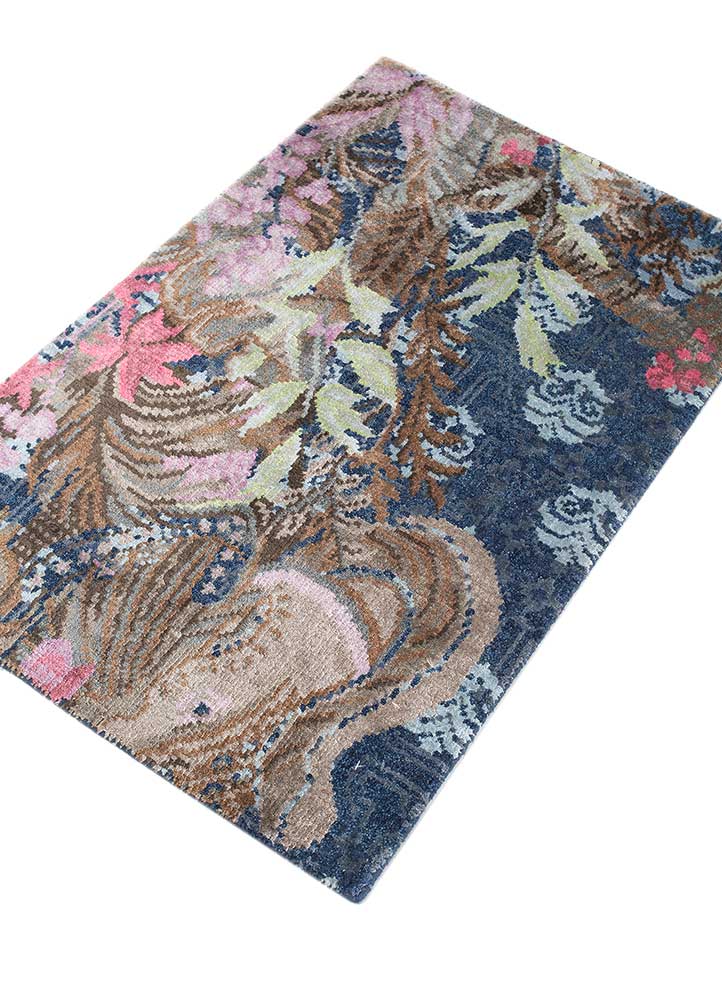 Designer Teppich - 90 x 60 cm - mehrfarbig