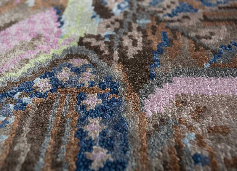 Designer Teppich - 90 x 60 cm - mehrfarbig