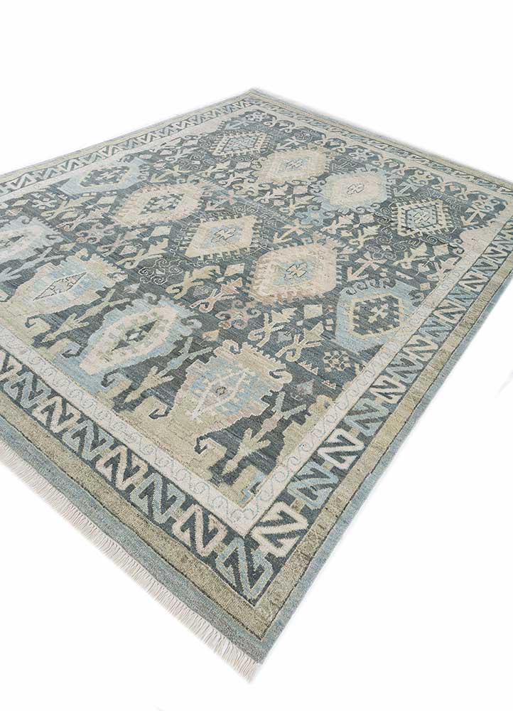 Wollteppich - 300 x 240 cm - blau