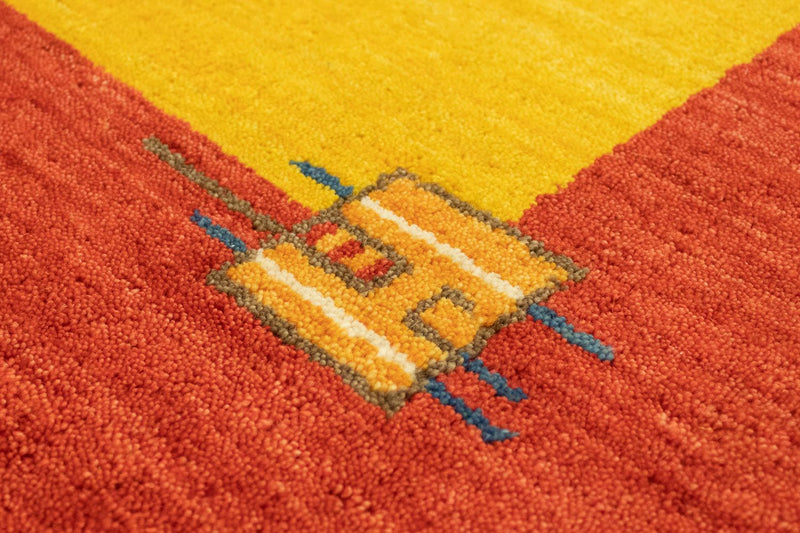 Tapis Gabbeh indien 250x300cm - Tapis en laine - or