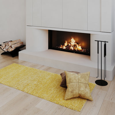 Wollteppich - Filzkugel - Mosaik - läufer