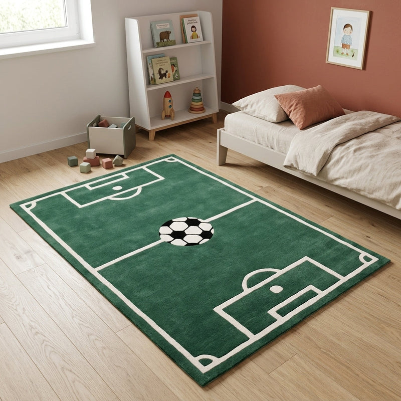 Kinderteppich Fußballfeld