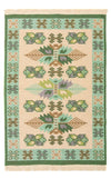Kelim Modern Teppich Gizeh - Rechteckig / Grün / 100 x 150 cm Rechteckig
