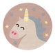 Unicorno Tappeto per Bambini Rotondo