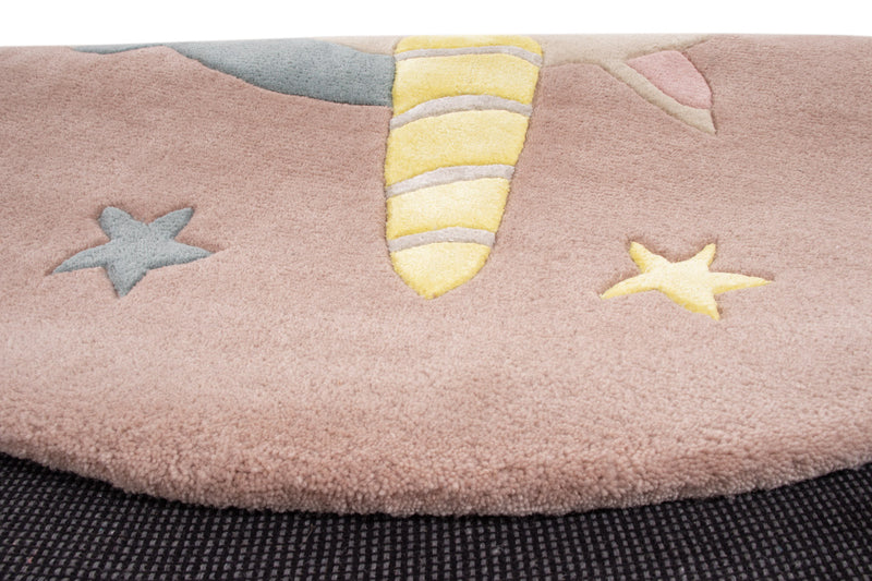 Unicorno Tappeto per Bambini Rotondo