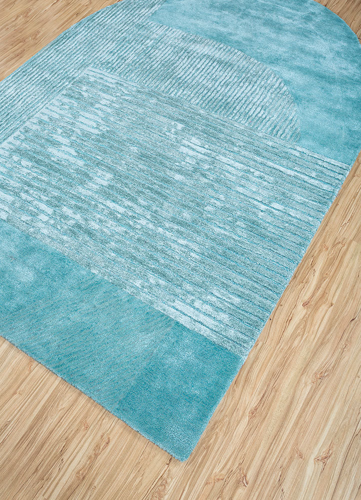 Designer Teppich sonderform  - 210 x 150 cm - türkis